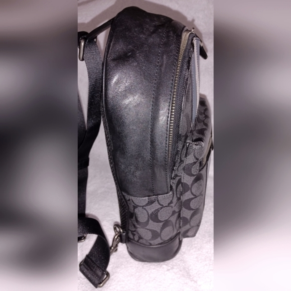 Coach Original West Pack In Signature Canvas With Varsity Stripe Backpack Sling - Picture 4 of 8